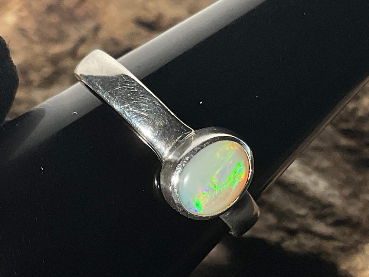 Natural Australian Coober Pedy Opal Ring 13.60 Carat